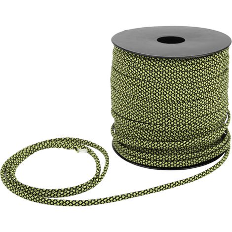 Corde de survie en parachute 7 brins 4mm x 50m pour camping, randonnée, tentes et bracelets de survie vert/noir (1/5)