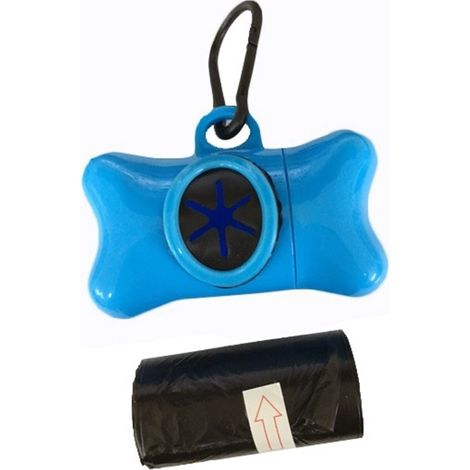 Trade Shop - Dispensador Higiénico De Bolsas De Excrementos En Forma De Hueso Para Perros Y Gatos Rollo De Bolsas -