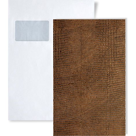 1 ÉCHANTILLON S-12894 WallFace LEGUAN COPPER Leather Collection ÉCHANTILLON panneau mural au format A5