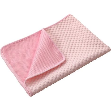 Matelas rafraîchissant en soie glacée pour animaux - 40 x 50 cm - Rose - Tapis de couchage frais - Coussin rafraîchissant en soie glacée (1/5)