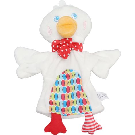 Couverture Sécurité Bébé Animaux Peluches Doux Couverture Câline Nouveau-né Blanc (1/5)