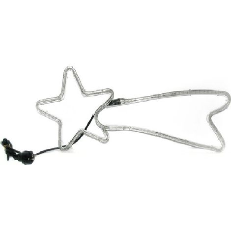 Stella Cometa Luminosa bianca calda illumnazione di natale 72 luci fisse cm27x66 per Interno ed Esterno Decorazione Natalizia casa giardino presepe (1/4)