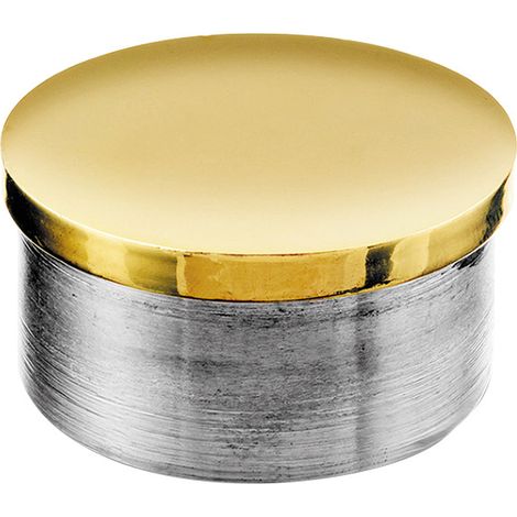 Embout de tube plat ∅38,1 - Finition : Laiton poli - MB2 (1/3)