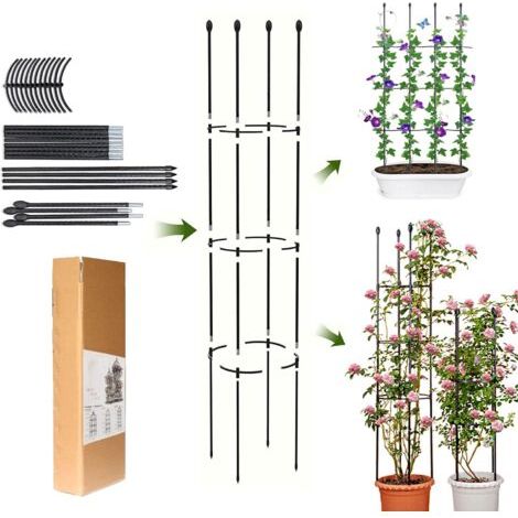 Obélisque de Jardin, Support de Plantes de Grimpantes,Treillis Fleur Soutien de Arche de Jardin en Forme de Tour pour Roses et Plantes Grimpantes,Convient pour Le Jardin,Le Balcon(150cm) (1/5)