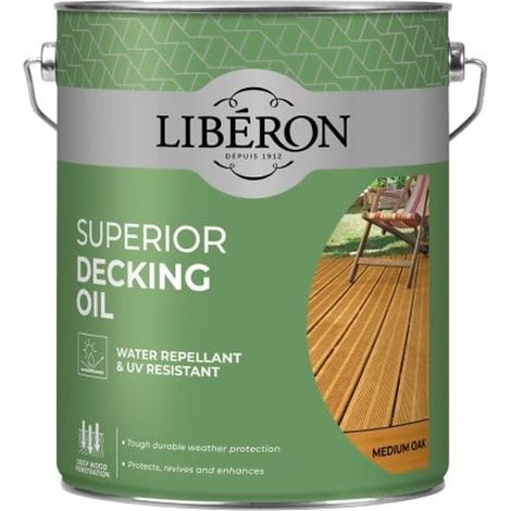 Liberon Superior Decking Oil Medium Oak 5L - Water Resistant