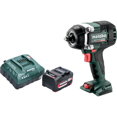 Metabo SSW 18 LTX 800 BL Visseuse à choc sans fil 18 V 800 Nm 1/2" Brushless + 1x batterie 4,0 Ah + chargeur