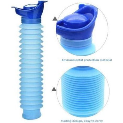 Pot urinaire d'urgence - Design rétractable Anti fuite - Voiture et extérieur - Bleu (1/5)