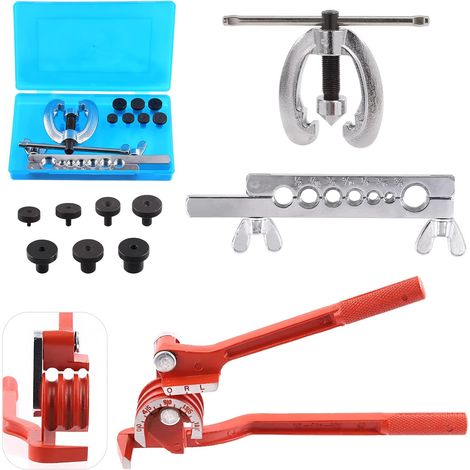 Kit Évasement Et Cintrage - 10 Pièces - Acier Et Aluminium - 3 En 1 180 Degrés - Plomberie Auto - 1/4 À 5/8 Pouces (1/5)