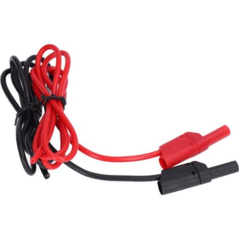 Kit de Câbles de Test 4mm Rouge et Noir 32A 1000V pour Batteries Électriques (1/5)