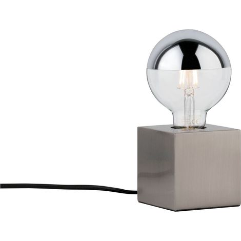 Paulmann 79730 Lampada da tavolo Kura max. 20 Watt lampada da comodino ferro spazzolato lampada da tavolo metallo E27 (1/5)