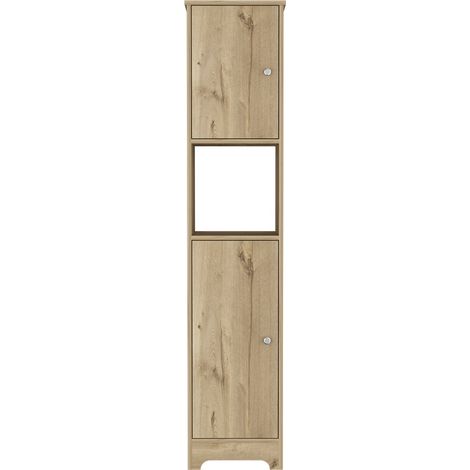 Columna de baño Ibis en Melamina con 2 puertas y 1 estante , 172.21 cm X 36.32 cm X 40.64 cm , Beige