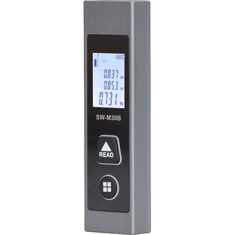 Télémètre laser 30 m aluminium affichage numérique SW-M30B outil de mesure pour construction (1/5)