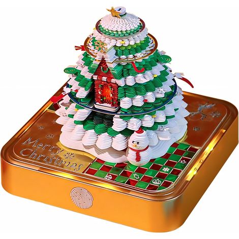 3D 2026 Desk Calendar with Detachable Light for Christmas Decoration, Housewarming, Office (Colorful Christmas Tree) (1/5)