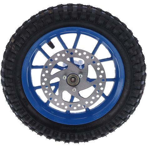 Pneu avant en caoutchouc 12,5 x 2,75 pouces, pignon de frein à disque, boulons pour mini moto tout-terrain 47 cc et 49 cc 2 temps (bleu) (1/5)