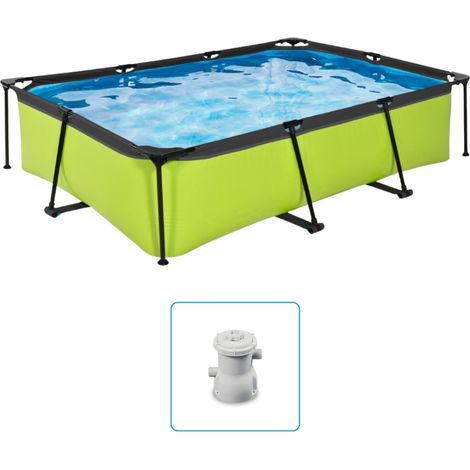 Piscine EXIT Lime 300 x 200 x 65 cm avec pompe filtrante - Verte (1/5)