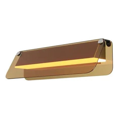 [NEUWERTIG] B-Ware Maytoni Wandleuchte Led Wandlampe Flat Metall Glas Schwarz Bernstein Warmweiß 6 W (1/2)