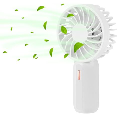 Ventilateur portable, rechargeable par USB, avec 3 vitesses, format ultra-mini (6,1 x 3,1 x 1,15 cm) pour enfants, usage extérieur, etc.-AquaForge (1/5)