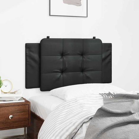 vidaXL Cojín para cabecero Zadar negro, 100 cm, piel sintética (1/5)
