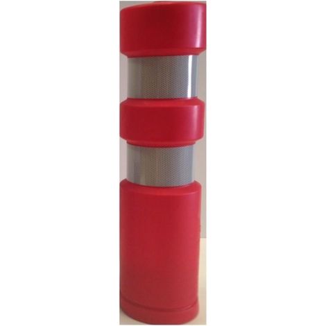 baliza plastico 200x750mm reflex rojo utiliza llave 390.4, taco y broca 14mm.