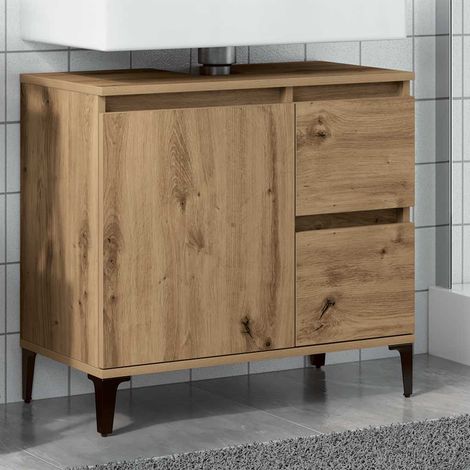 Waschbeckenunterschrank Artisan-Eiche 65x33x60 cm Holzwerkstoff