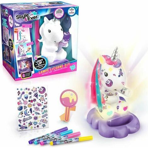 Style-4-Ever Lampada Unicorno DIY Multicolore Lucerna LED