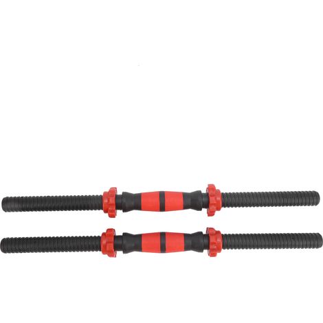 50 cm lange Hantelstangen mit Griffen und 4 Muttern für das Fitnesstraining (1/5)