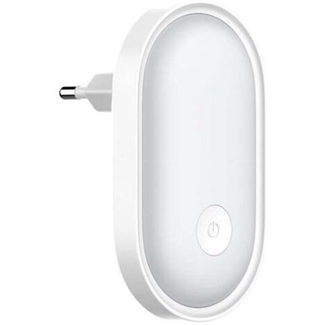 LED Night Light Electric Socket with Touch Control, Night Lamp with Twilight Sensor and Adjustable Brightness, Children's Night Light for Baby Room, Stairs, Bedroom, Hallway, Kitchen (White Warm (1/5)