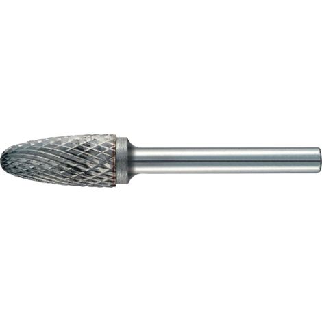 TECWERK Frässtift RBF D.6mm Kopf-L.13mm Schaft-D.3mm HM Verz.Normal,fein TECWERK