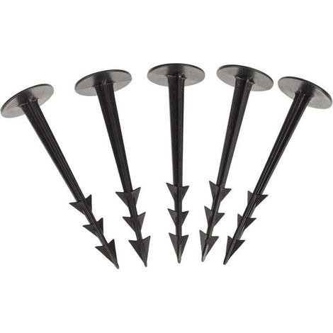 Lot de 100 Piquets de Fixation pour Tissus Anti Mauvaises Herbes et Toiles de Jardin (1/4)