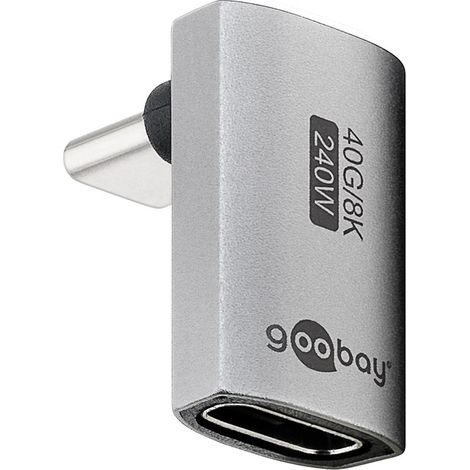 Goobay 74442 cambiador de género para cable USB-C Plata (1/5)