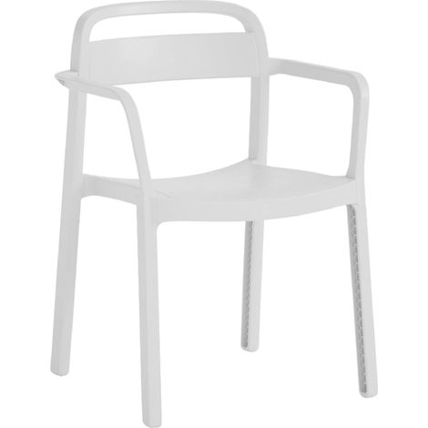 Silla con brazos interior, exterior blanco JUNE garbar
