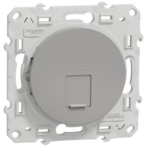Schneider S530476 Odace toma rj45 aluminio grado 3 CAT6 stp fijación tornillo