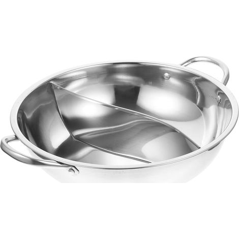 Stainless Steel Stock Pot with Double Compartment Separator for Induction and Gas Thick Saucepan for Family Use and Catering Homogeneous Cooking and Easy Cleaning (1/5)