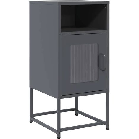 Maison Exclusive - Nachttisch Anthrazit 36x39x78 cm Kaltgewalzter