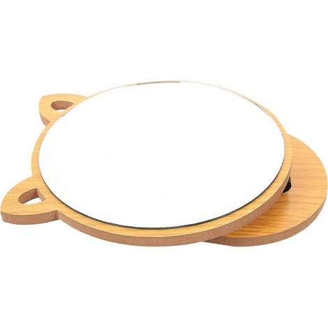 Miroir de maquillage en bois compatible avec les miroirs de table compacts pour filles (1/5)