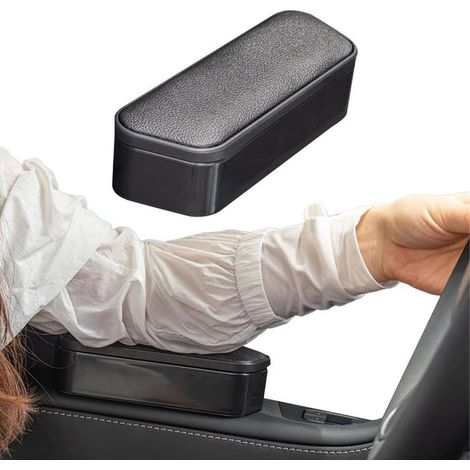 Estensione per bracciolo auto in un unico pezzo, con imbottitura morbida, comoda e regolabile in altezza in diverse posizioni. Facile da installare, braccioli confortevoli. (1/4)