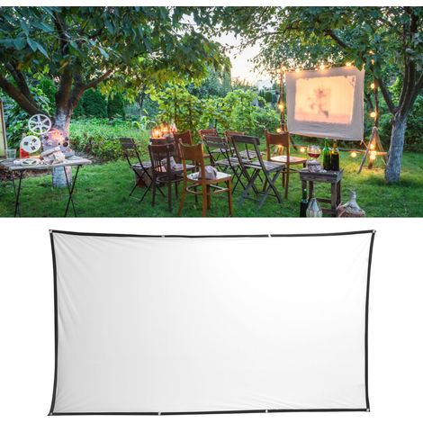 Écran de projection haute définition pliable et portable, mini-écran de projection pour la maison et le bureau, 120 pouces (265 x 150 cm). (1/5)