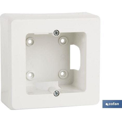 Boîte de surface pour 1, 2 et 3 éléments Disponible en plusieurs dimensions Couleur blanche