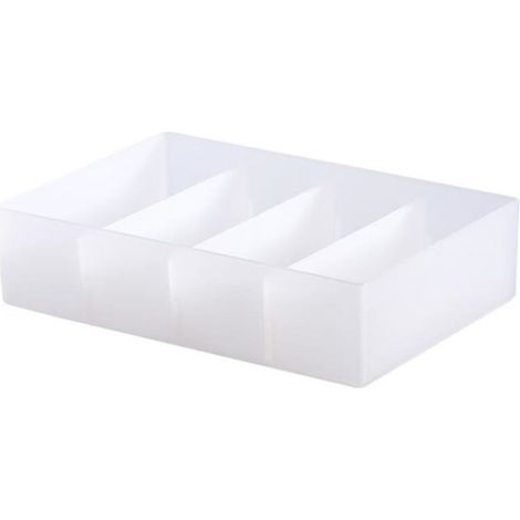 Organisateur de tiroir -  - 4 sections - Cloison amovible - Design contemporain - Plastique durable (1/4)