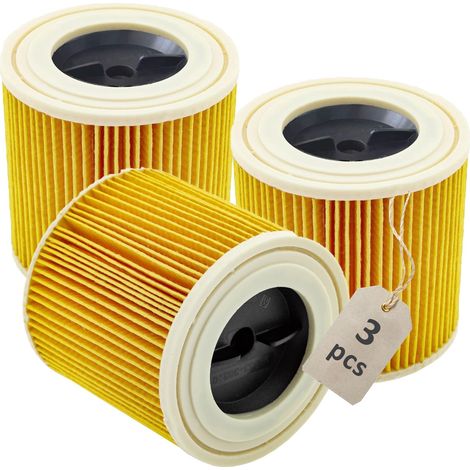 3er-Pack Filterpatronen 3310 für Kärcher Nass- und Trockensauger WD 2 Plus, WD 2, WD3, WD3s, KWD 1-3, SE4001, SE4002 (1/5)