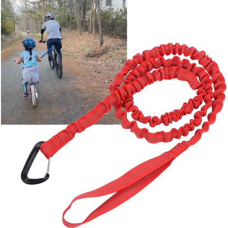 Barre Tracteur Vélo Enfants Simple Élastique Léger Flexible Travail Réduction Red Longueur 1.7m 3m Tension Nylon Élastique Alloy Buckle 204g 8 mph Vitesse Ski Kayak SUP Rope (1/5)