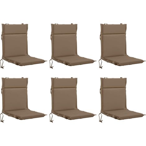 Cojín de Silla de Respaldo Bajo GEMERT 6 uds. 100% Poliéster vidaXL