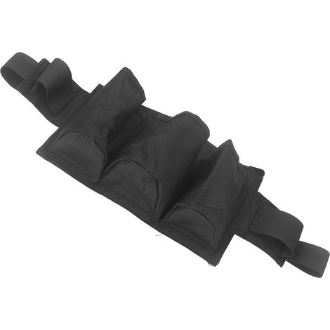 Sac banane pour outils de nettoyage, imperméable, en tissu Oxford, avec poche pour outils de jardinage et de bricolage, noir (1/5)