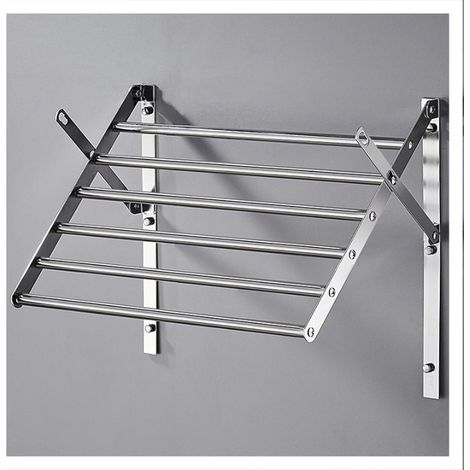 Wand-Wäscheständer, Wäscheständer, Ausziehbarer Wand-Wäscheständer, Edelstahl, platzsparend zusammenklappbar, kann im Wohnzimmer, Bad oder Balkon aufgestellt werden (50cm)