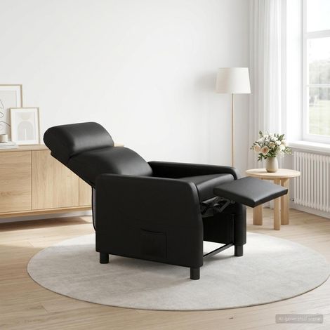 vidaXL Fauteuil de massage inclinable Noir Simili cuir (1/5)