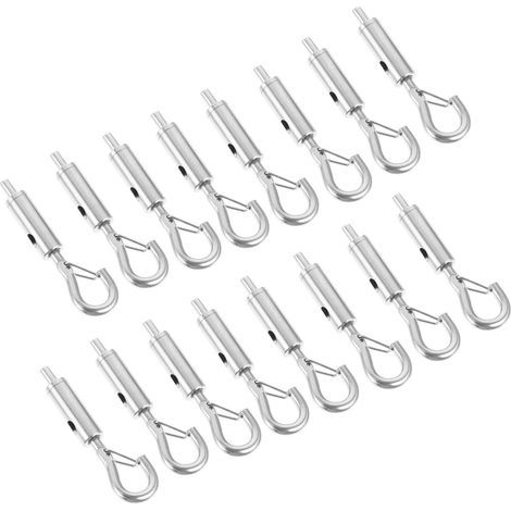 20pièces Tendeurs à Crochet Œillet pour Câbles Métalliques Kit de Tendeur pour Tension de Corde Fil Accessoires pour Voile Ombrage et Parasol (1/5)