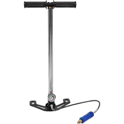 Hochdruck-Luftpumpe 30 MPa, aus Edelstahl der Güteklasse III, große wassergekühlte, klappbare, handbetriebene Luftpumpe 40 MPa, klappbares Modell aus Edelstahl in Naturfarbe + doppelwandiger Öl-Wasser (1/5)