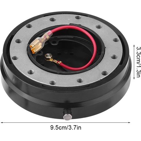 Kit de moyeu rapide universel pour volant de course, adaptateur de direction noir, compatible avec boss de sport automobile (1/5)