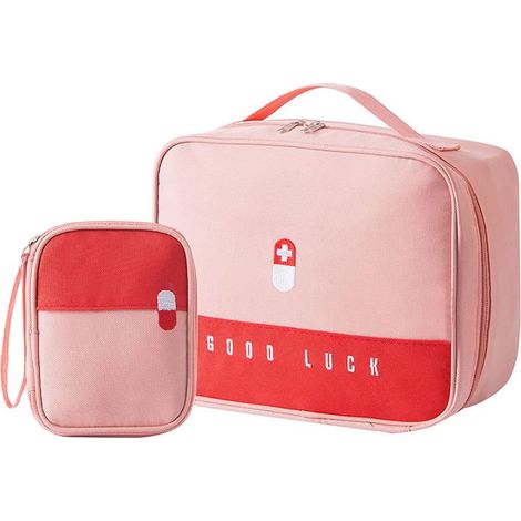 Lot de 2 sacs étanches grande capacité, housse de rangement portable, kit de premiers soins d'urgence vide (1/5)