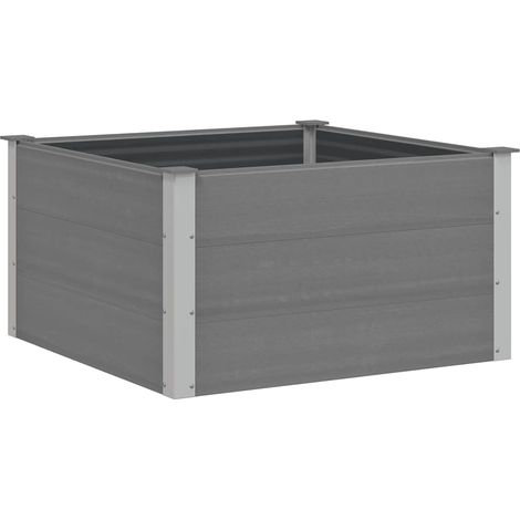 Jardinière,Lit surélevé de jardin WPC 100x100x54 cm Gris CFW27427 (1/5)